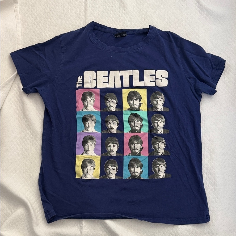 The Beatles Blue Graphic Tshirt Womens size L